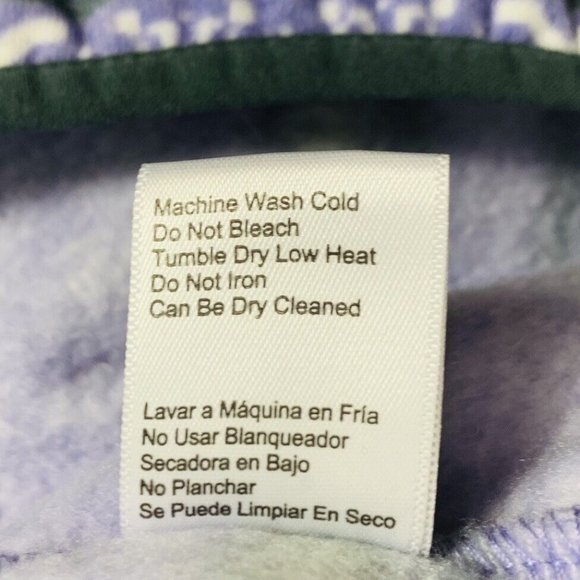 VTG JACHS Cabin Womens Outdoor Pullover Sz S Fair Isle Fleece Purple 1/4 Snap - Picture 7 of 10